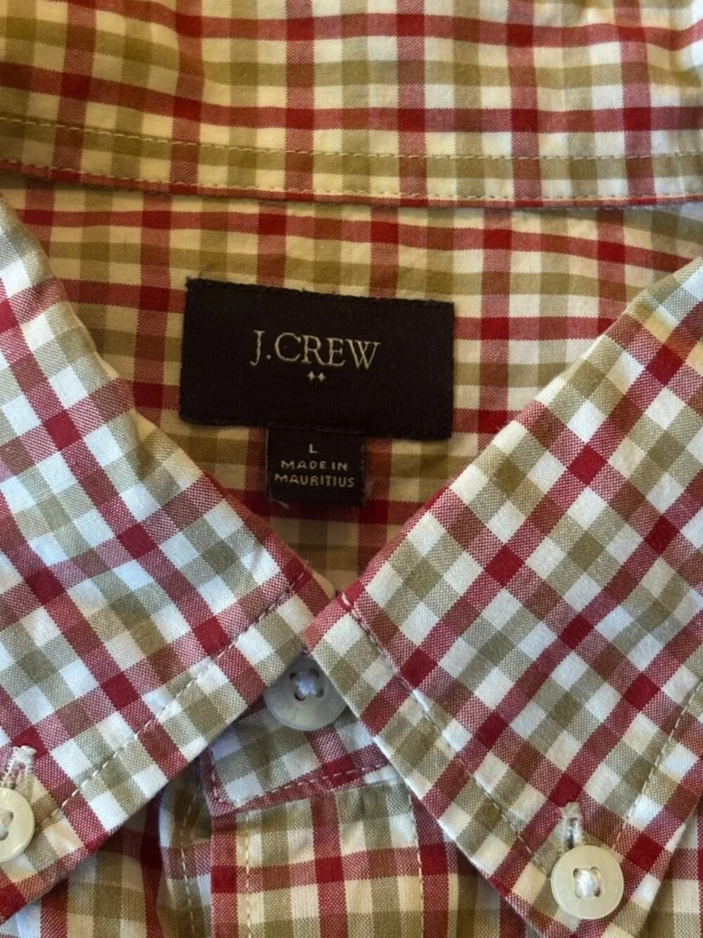 Lot of 3 J Crew Button Down Long Sleeve Plaid Mens Dress Shirts